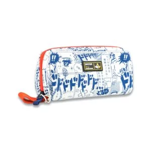 Anime Print Zipper Pencil Case - Navy