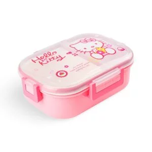 Hello Kitty Lunch Box – Pink – 2 Compartments + Spoon