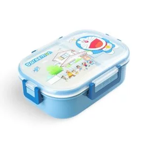 Doraemon Lunch Box – Blue – 2 Compartments + Spoon