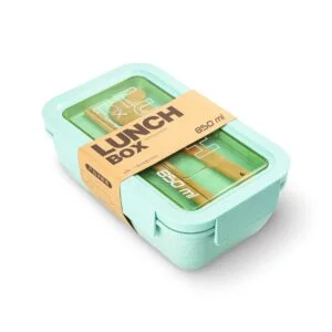 Eco-Friendly Lunch Box – Green – 850ml – With Spoon & Chopsticks