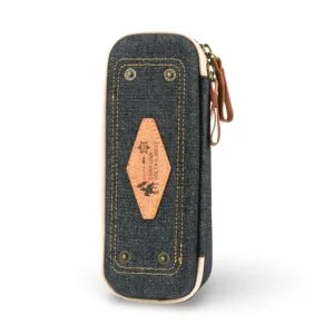 Denim Pencil Case - Dark Blue Cowboy Patch