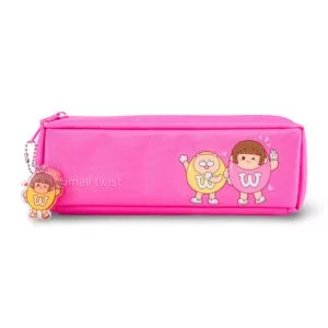 Cartoon Girl Pencil Case - Hot Pink