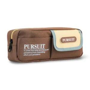 Pursuit Pencil Case – Brown & Beige