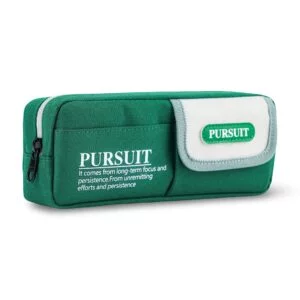 Pursuit Pencil Case – Green & White