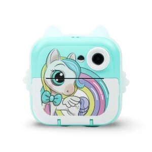 Kids Instant Print Digital Camera black white - Blue