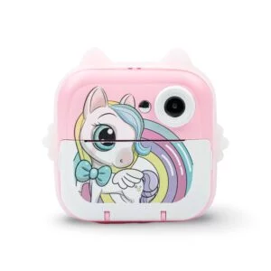 Kids Instant Print Digital Camera black white - Pink