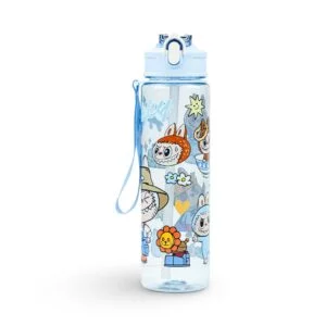 LABUBU Blue Cartoon Water Bottle for Kids
