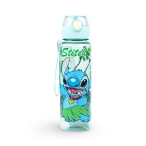 Stitch Green Water Bottle with Grass Skirt - Hard Plastic