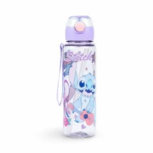 Stitch Purple Water Bottle with Guitar - Hard Plastic