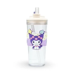 Kuromi Character Plastic Water Bottle - Purple