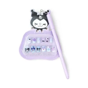 Purple Gothic Nail & Pen Set – Kuromi-Inspired Style for Trendy Girls