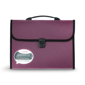 Classic A4 Expanding File with Handle - Burgundy