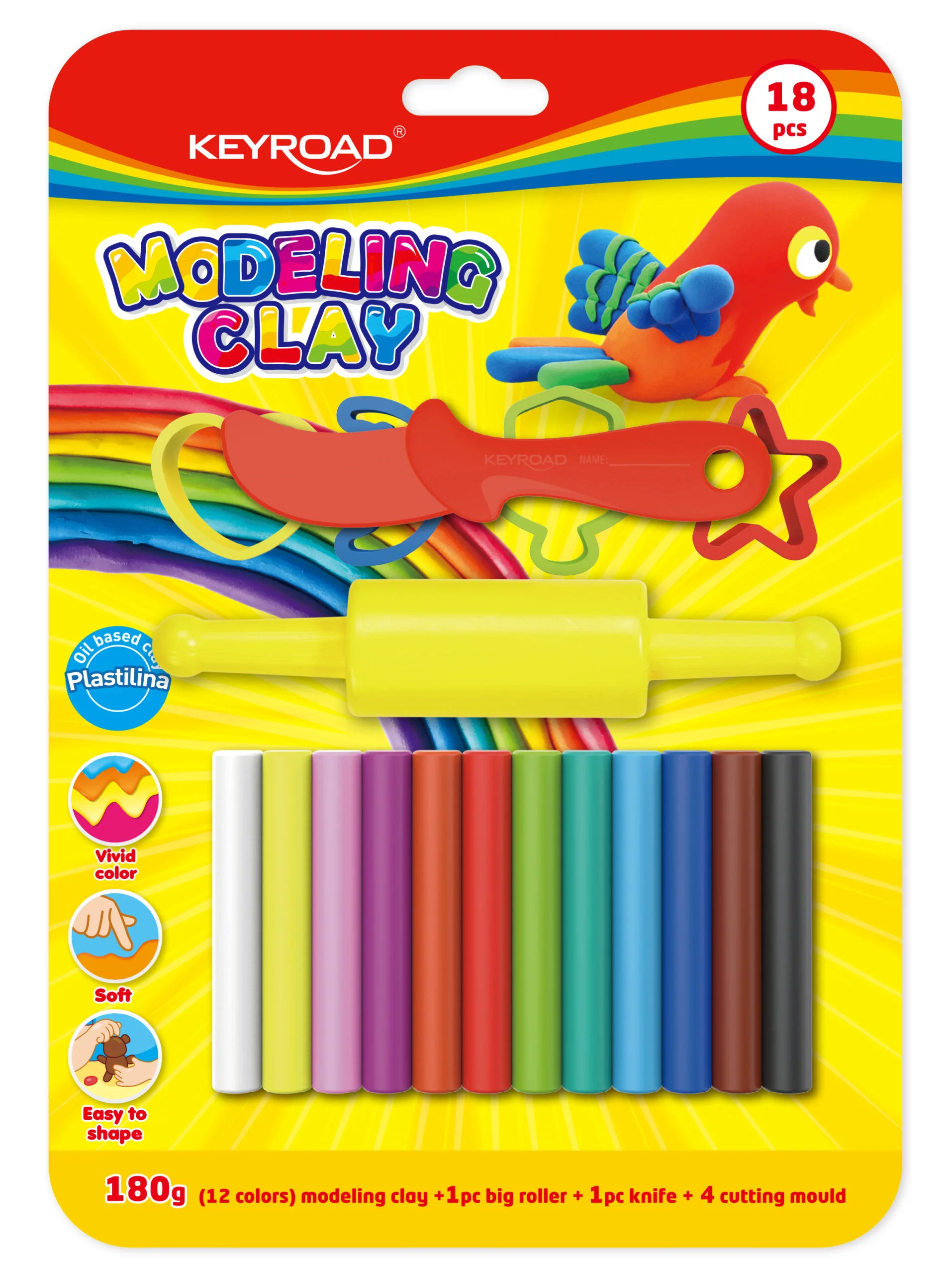 Keyroad Play Dough 18Pcs Kr971779