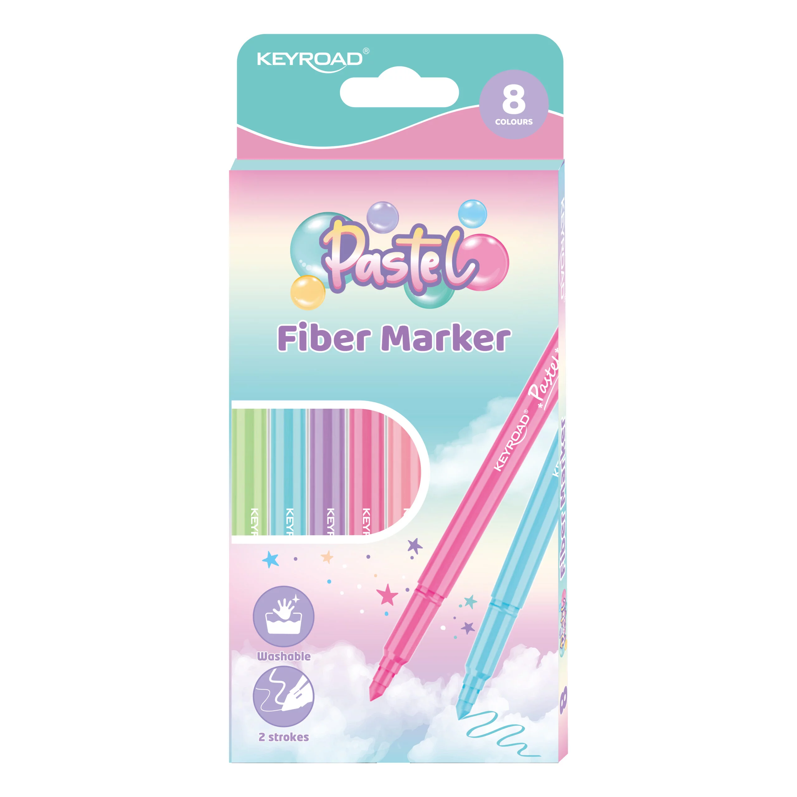 Keyroad Fiber Marker Pastel Clr Kr972034