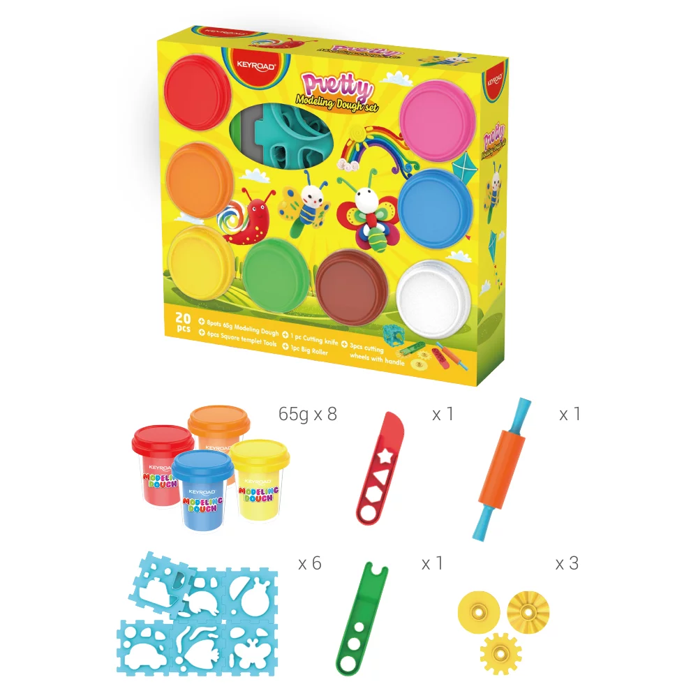 Keyroad Play Dough Set 8Clrs Drum Kr972269
