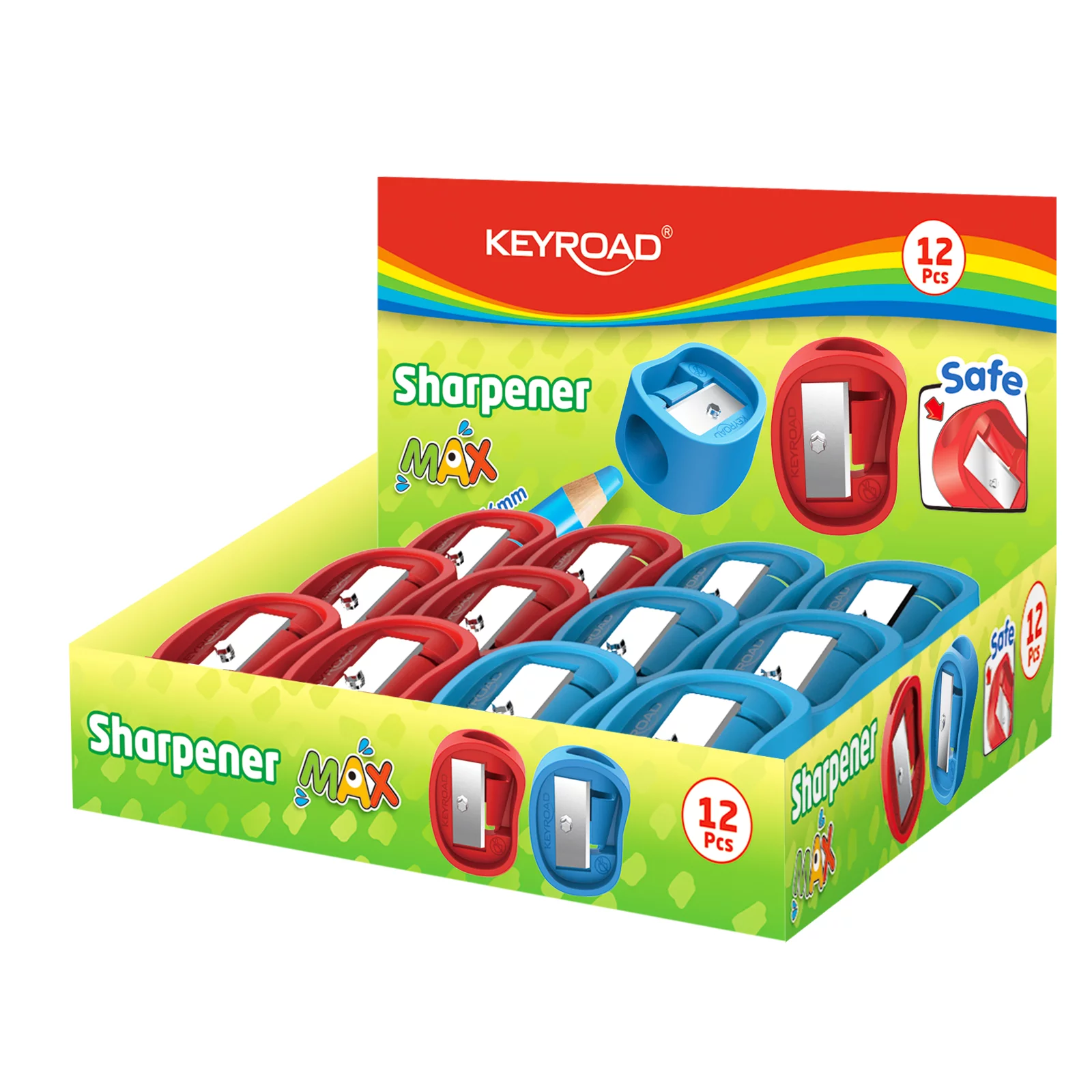 KEYROAD Temperamatite ergonomico singolo ROCKY-DOCKY 3 in 1 con gomma e pennello/1 pezzo/plastica/lame in acciaio/di matite e pastelli/blister – col | Leroy Merlin