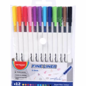 KEYROAD FINELINER SET X12 0.4MM KR972462