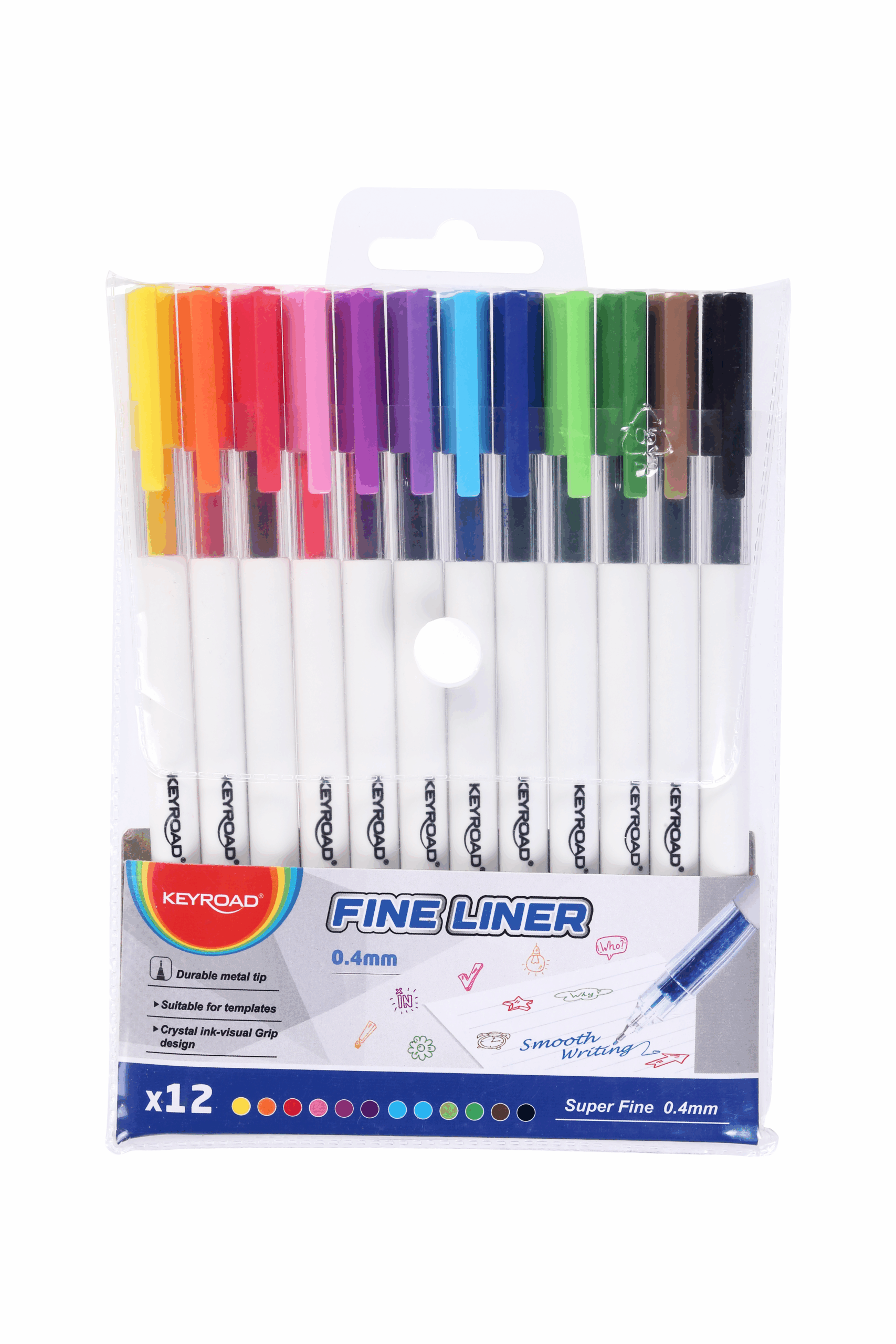 Keyroad Fineliner Set X12 0.4Mm Kr972462