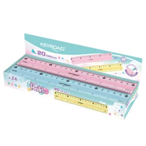 KEYROAD RULER 20CM PASTEL CLR BX24 KR972537
