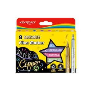 KEYROAD FIBER MARKER 8CLR METALIC KR972940