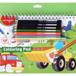 Keyroad Creative Colouring Pad - Pirate, Construction Theme - 132 Pcs