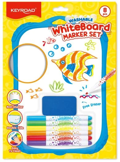 Keyroad Washable Whiteboard Marker Set - 8 Pcs