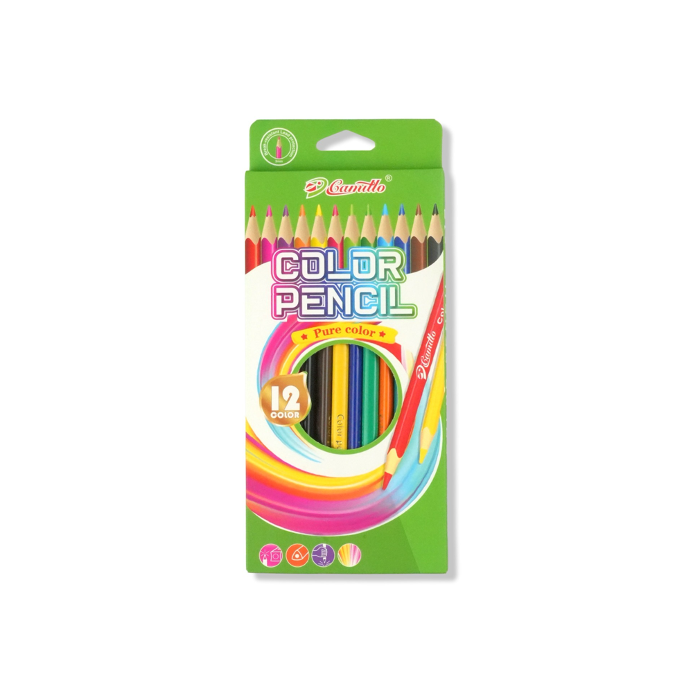Camlin Color Pencils Set Of 12 - Pure Colors