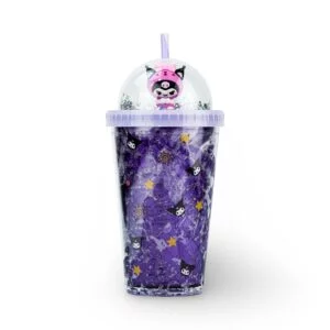Kuromi Character Dome Tumbler with Straw – Purple