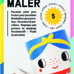 Folia Porcelain Paint Markers,Set of 5, 5 assorted colours