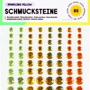 Folia Jewel stones SPARKLING YELLOW, self adhesive,80 pieces