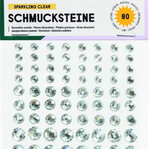 Folia Jewel stones SPARKLING CLEAR, self adhesive,80 pieces
