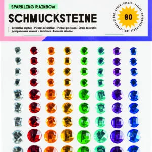 Folia Jewel stones SPARKLING RAINBOW, self adhesive,80 pieces