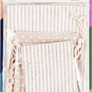 Folia Fabric bags STRIPES & DOTS, 6 pieces,in 3 sizes=