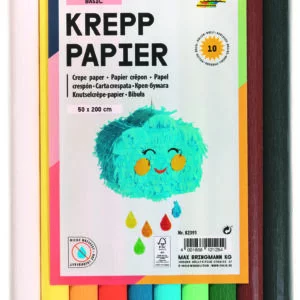 Folia Crepe Paper Rolls BASIC, 50x200cm,10 rolls, assorted colours