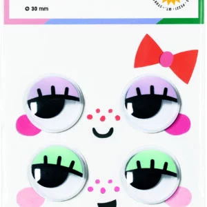 Folia Wiggle Eyes with eyelashes,6 different sizes=