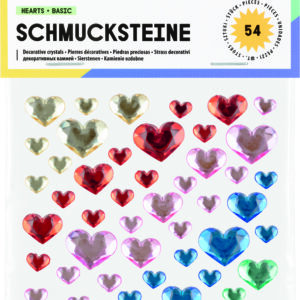 Folia Decorative Stones HEARTS BASIC, self-adhesive