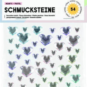 Folia Decorative Stones HEARTS PASTEL, self-adhesive
