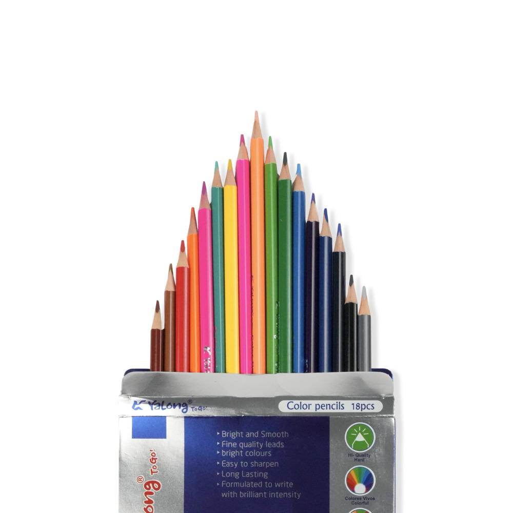 Yalong Color Pencils Set Of 18 - Bright &Amp; Smooth - Image 2