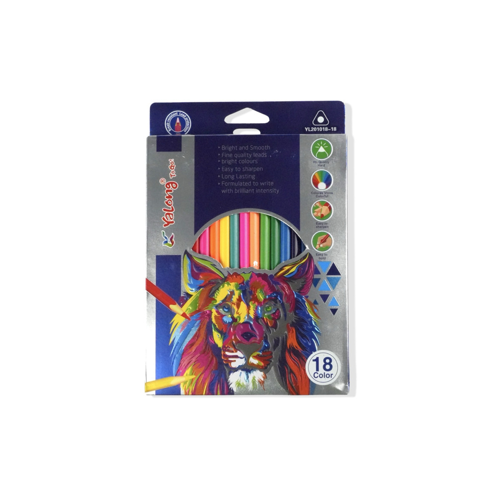 Yalong Color Pencils Set Of 18 - Bright &Amp; Smooth
