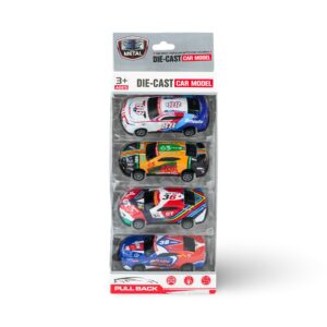 Die-Cast Metal Car Set – 4 Racing Models