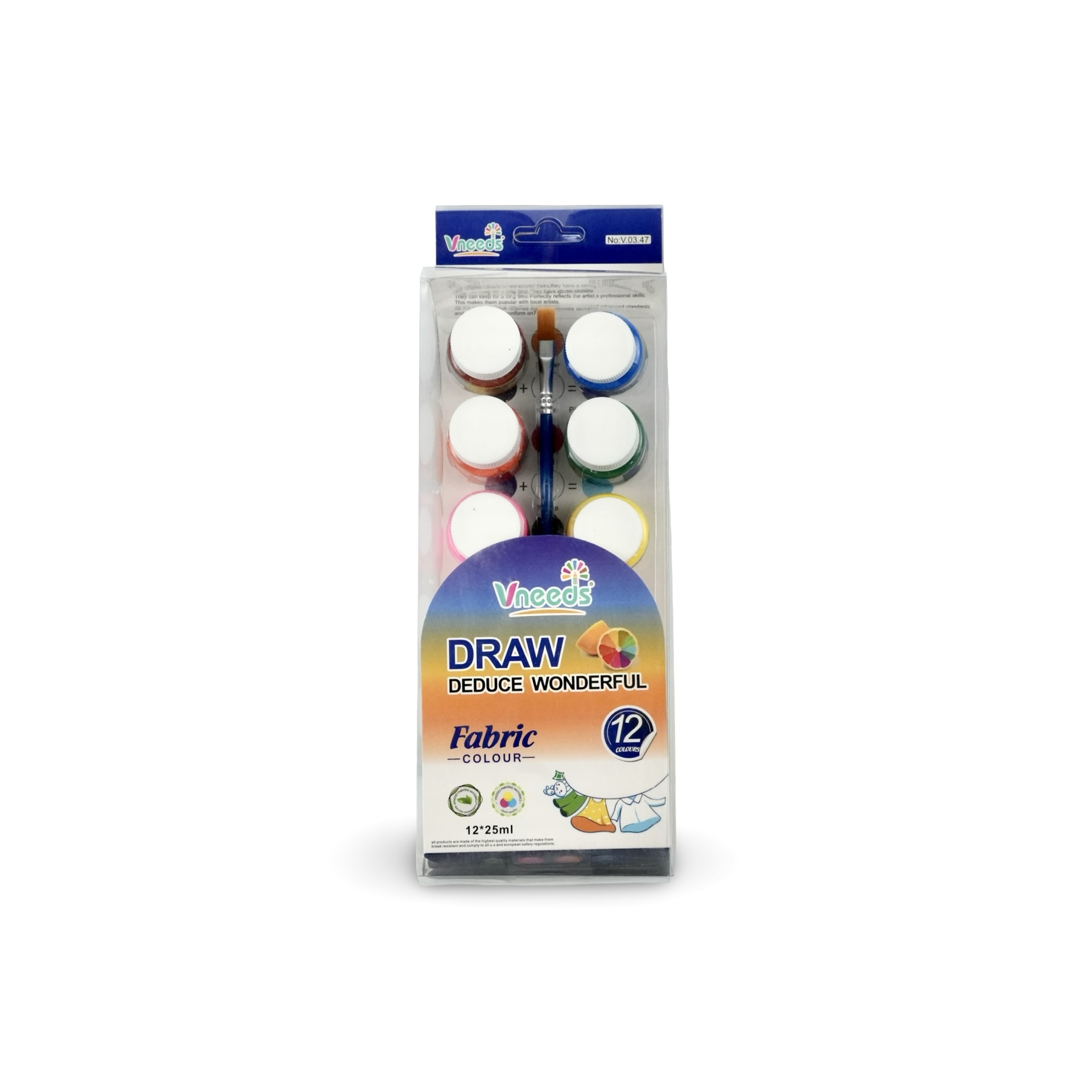 Vneeds Fabric Colour Set 12X25Ml