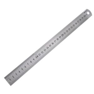 PANDA Standard Stainless Steel Ruler, Silver 30cm