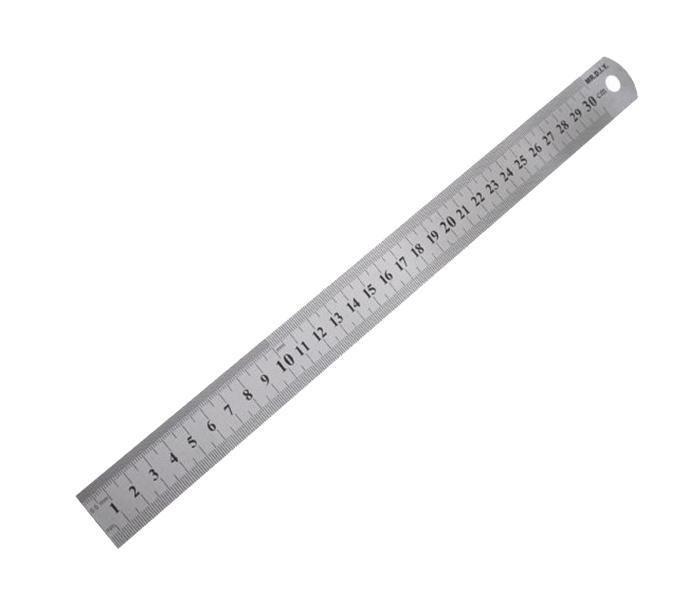 Panda Standard Stainless Steel Ruler, Silver 30Cm