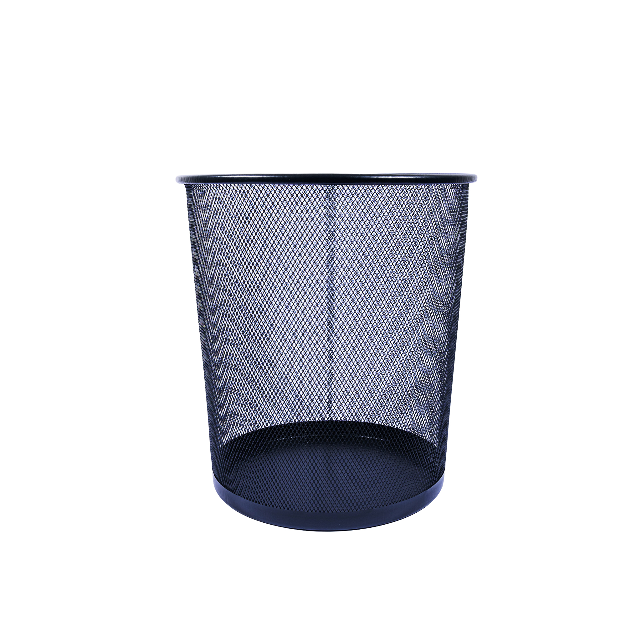 Panda Metal Mesh Trash Can Black Waste Basket Medium