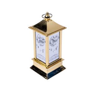 Ramadan Lantern Decoration with LED Light – Gold Metallic Design