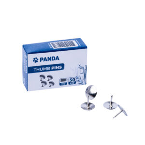 PANDA Thumb Pins Gold, Silver, Assorted Colors - Silver
