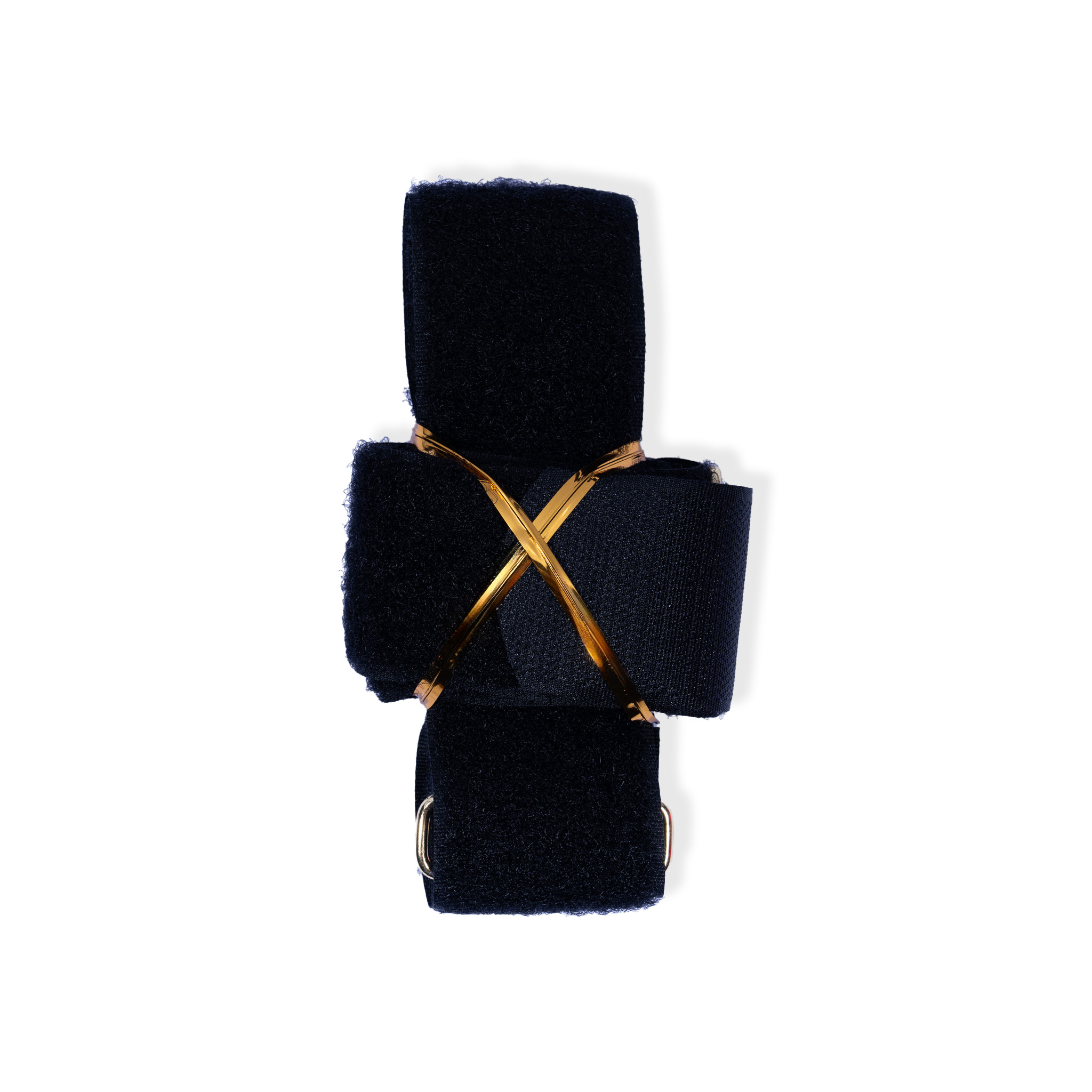 Fabric Notebook Strap Belt With Metal Buckle Black Double