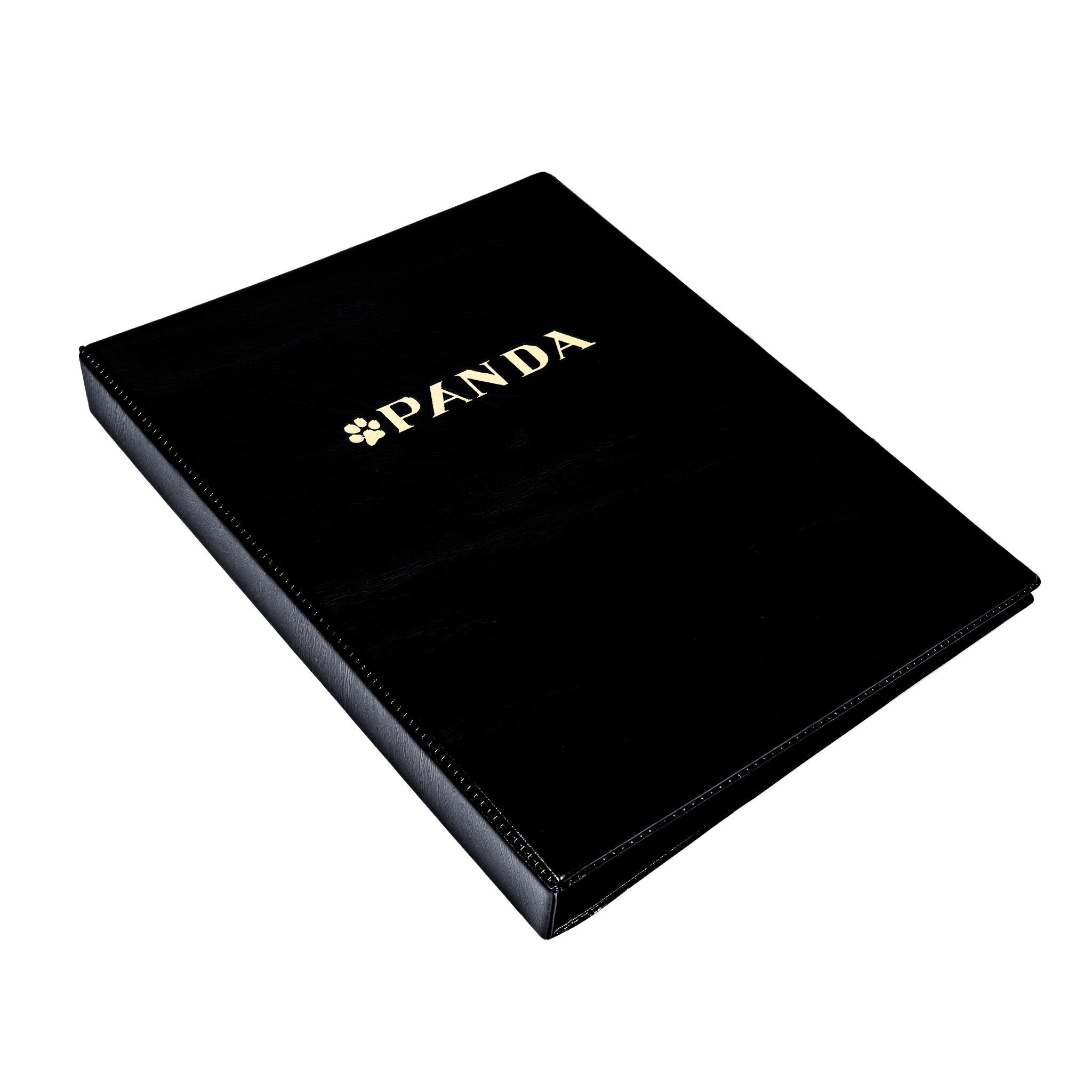 Panda Business Card Holder, Card File, Leather Black - Image 3